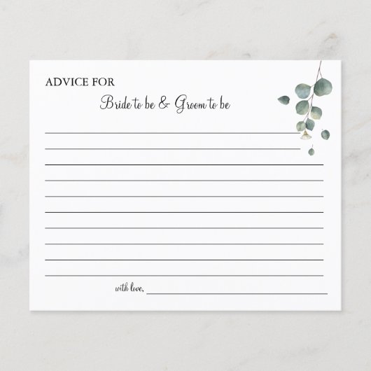 Eucalyptus greenery Weddenschap-kaartdouche Flyer (Voorkant)