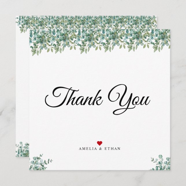 eucalyptus greenery wedding (Voorkant / Achterkant)