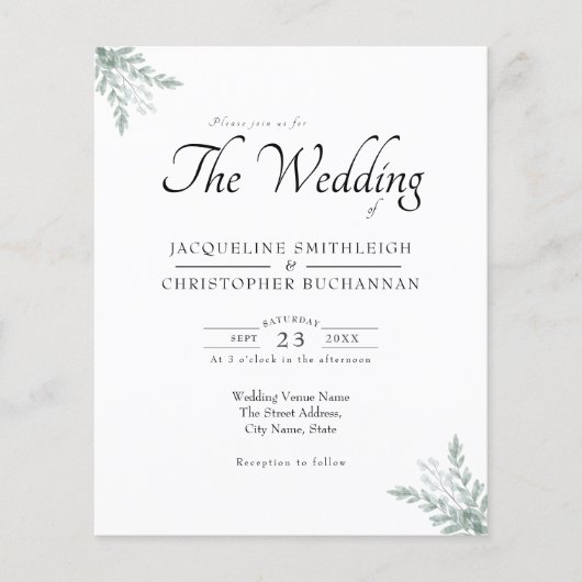 Eucalyptus Greenery Wedding (Voorkant)