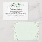 Eucalyptus Greenery Wedding Accommodatie Informatiekaartje (Voorkant / Achterkant)
