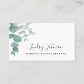 Eucalyptus Greenery Wedding and Event Planner Visitekaartje (Voorkant)
