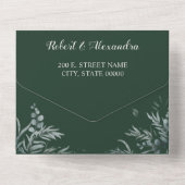 Eucalyptus Greenery Wedding and RSVP Response All In One Uitnodiging (Achterkant)