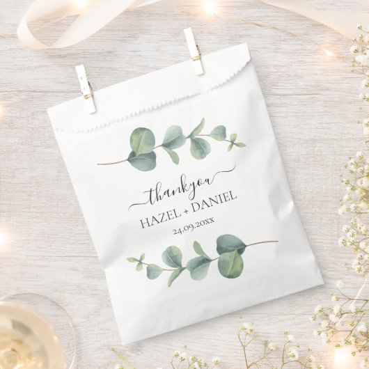 Eucalyptus Greenery Wedding Bedankt Bedankzakje (Geknipt)