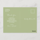 Eucalyptus Greenery Wedding Bedankt Briefkaart (Achterkant)