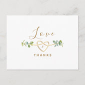 Eucalyptus Greenery Wedding Bedankt Briefkaart (Voorkant)
