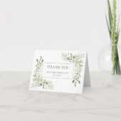 Eucalyptus Greenery Wedding Bedankt Kaart (Voorkant)