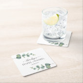 Eucalyptus Greenery Wedding Bedankt Kartonnen Onderzetters (Insitu)