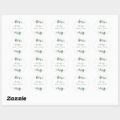 Eucalyptus Greenery Wedding Bedankt Ronde Sticker (Vel)