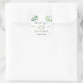 Eucalyptus Greenery Wedding Bedankt Vierkante Sticker (Tas)
