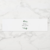 Eucalyptus Greenery Wedding Bedankt Waterfles Etiket (Enkel label)