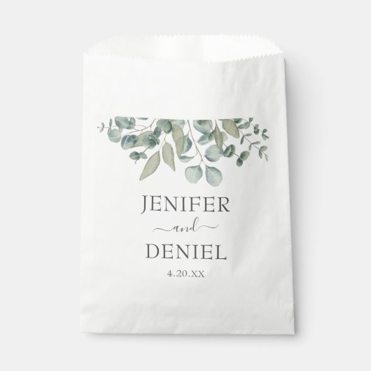 Eucalyptus Greenery Wedding Bedankzakje (Voorkant)