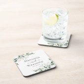 Eucalyptus Greenery Wedding Bier Onderzetter (Rechterzijde)