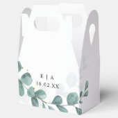 Eucalyptus Greenery Wedding Bonbonniere Gable Bedankdoosjes (Geopend)