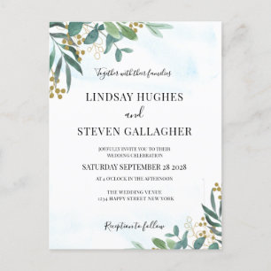 Eucalyptus Greenery Wedding Briefkaart