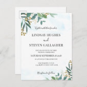 Eucalyptus Greenery Wedding Briefkaart (Voorkant / Achterkant)