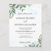 Eucalyptus Greenery Wedding Briefkaart (Voorkant)