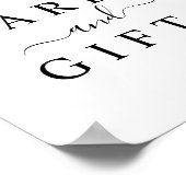 Eucalyptus Greenery Wedding Cards & Gifts Sign Poster (Hoek)