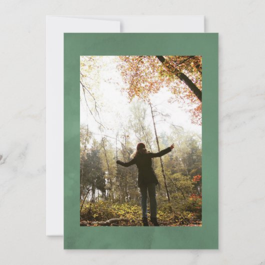 Eucalyptus Greenery Wedding Celebration of Life Aankondiging (Achterkant)