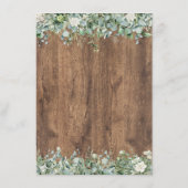 Eucalyptus Greenery Wedding Details Card | Rustic Informatiekaartje (Achterkant)