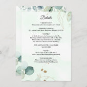 Eucalyptus Greenery Wedding Details Kaart (Voorkant / Achterkant)