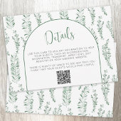 Eucalyptus Greenery Wedding Details QR Code Kaart