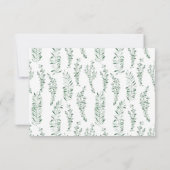 Eucalyptus Greenery Wedding Details QR Code Kaart (Achterkant)