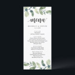 Eucalyptus Greenery Wedding Elopement Dinner Menu<br><div class="desc">Moderne groene Eucalyptus Wedding Elopement Dinner Kaart. Eenvoudig aan te passen en aan uw behoeften aan te passen,  en uw gasten zullen enthousiast zijn wanneer zij deze perfecte en stijlvolle menu van het diner zien.</div>