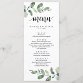 Eucalyptus Greenery Wedding Elopement-menu Menu (Voorkant)