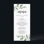 Eucalyptus Greenery Wedding Elopement-menu Menu<br><div class="desc">Moderne groene Eucalyptus Wedding Elopement Dinner Kaart. Eenvoudig aan te passen en aan uw behoeften aan te passen,  en uw gasten zullen enthousiast zijn wanneer zij deze perfecte en stijlvolle menu van het diner zien.</div>