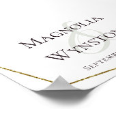 Eucalyptus Greenery Wedding Favors Sign Poster (Hoek)