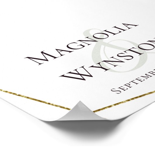 Eucalyptus Greenery Wedding Favors Sign Poster (Hoek)