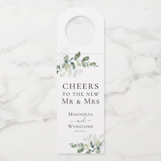 Eucalyptus Greenery Wedding Flessenhanger (Voorkant)