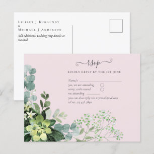 Eucalyptus Greenery Wedding Foliage Babys Breath Briefkaart