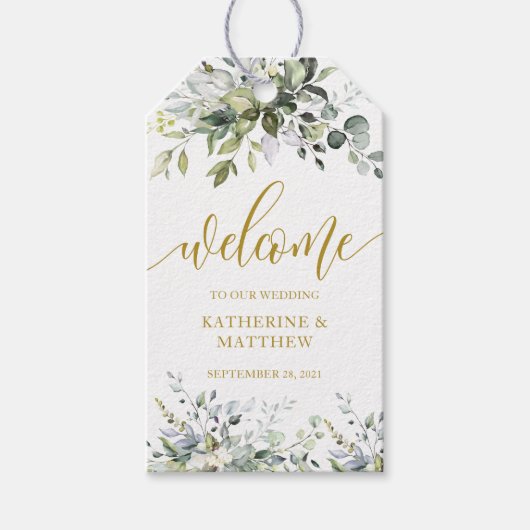 Eucalyptus Greenery Wedding for Label Cadeaulabel (Voorkant)