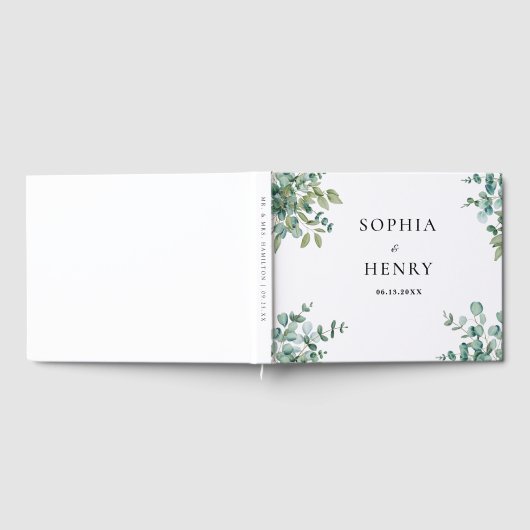 eucalyptus greenery wedding gastenboek (Volledig)