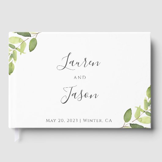 Eucalyptus Greenery Wedding Gastenboek (Voorkant)