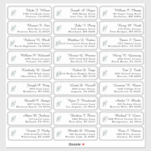 Eucalyptus Greenery Wedding Guest Adresetiketten Sticker