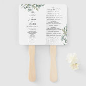 Eucalyptus Greenery Wedding Handwaaier (Voorkant en achterkant)
