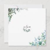 eucalyptus greenery wedding Invitation Kaart (Achterkant)