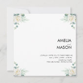 eucalyptus greenery wedding Invitation Kaart (Voorkant)