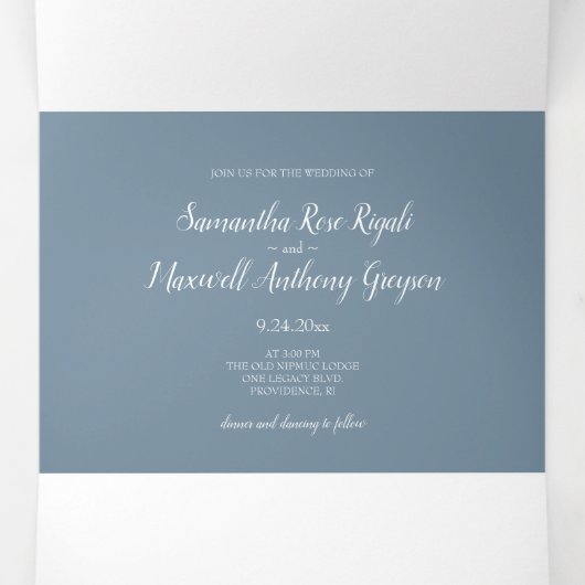 Eucalyptus Greenery Wedding Invitations Drieluik Uitnodiging (Binnenkant midden)