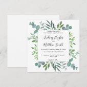 Eucalyptus Greenery Wedding Kaart (Voorkant / Achterkant)