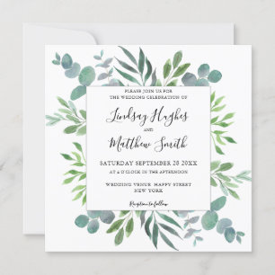 Eucalyptus Greenery Wedding Kaart