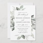 Eucalyptus Greenery Wedding Kaart (Voorkant)