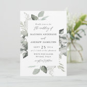 Eucalyptus Greenery Wedding Kaart (Staand voorkant)