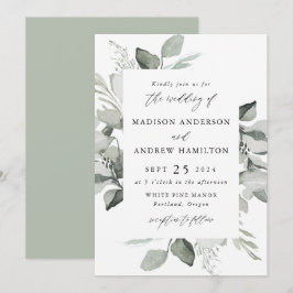 Eucalyptus Greenery Wedding Kaart
