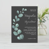 Eucalyptus Greenery Wedding Kaart (Staand voorkant)