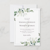 Eucalyptus Greenery Wedding Kaart (Voorkant)