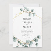 Eucalyptus Greenery Wedding Kaart (Voorkant)
