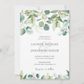 Eucalyptus Greenery Wedding Kaart (Voorkant)